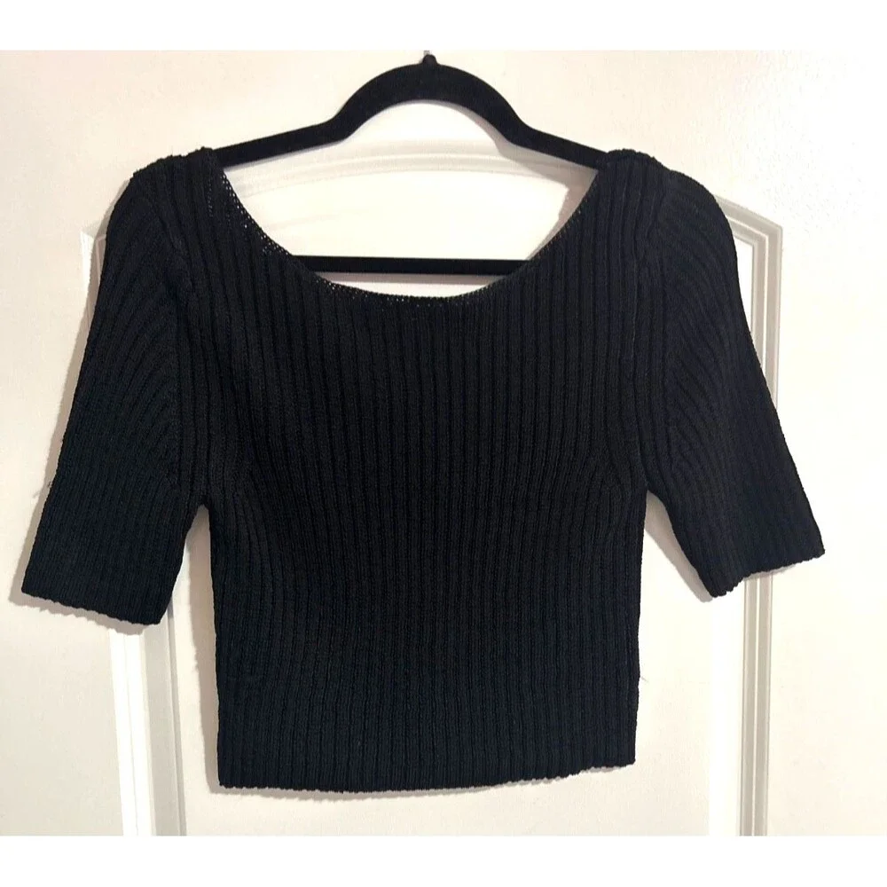 Free People San Lucas Women’s Pullover Sweater Top size M NW Rib Knit Low Back